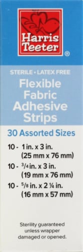 Harris Teeter® Flexible Fabric Assorted Sizes Adhesive Strips Perspective: left