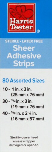 Harris Teeter® Sterile Latex Free Sheer Adhesive Strips Perspective: left