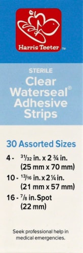 Harris Teeter® Waterseal® Clear Adhesive Cut And Abrasion Strips Perspective: left