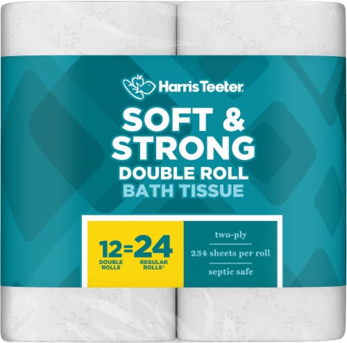 Harris Teeter™ Soft & Strong Double Rolls Toilet Paper Perspective: left