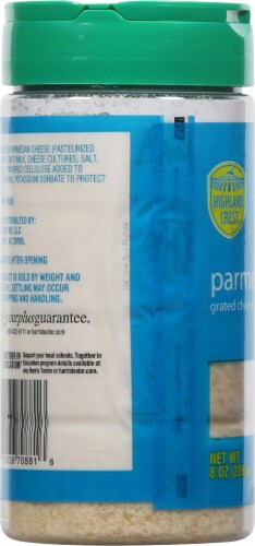 Highland Crest Naturally Aged Parmesan Grated Cheese Perspective: left
