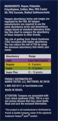 Harris Teeter™ Plastic Applicator Unscented Tampons Multipack Perspective: left
