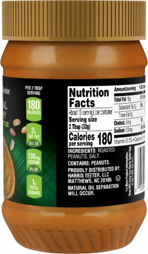 Harris Teeter® Natural Creamy Peanut Butter Perspective: left