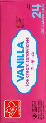 Harris Teeter™ Vanilla Ice Cream Sandwiches Perspective: left
