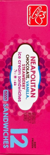 Harris Teeter™ Neapolitan Ice Cream Sandwiches Perspective: left