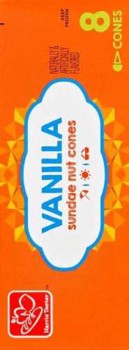 Harris Teeter Vanilla Sundae Nut Cones Perspective: left