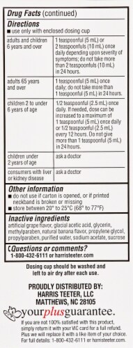 Harris Teeter™ Children's All Day Allergy Cetirizine Hydrochlorine Grape Flavored Syrup Perspective: left