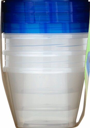Harris Teeter™ Twist & Store Small Round Containers & Lids - 3 Pack Perspective: left