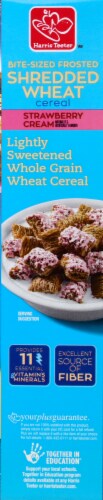 Harris Teeter™ Bite Sized Frosted Strawberry Cream Shredded Wheat Cereal Perspective: left