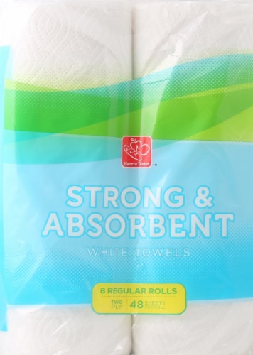 Harris Teeterâ„¢ Strong & Absorbent White Paper Towels Perspective: left