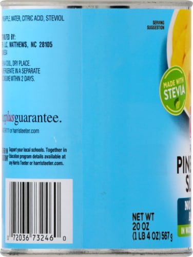 Harris Teeter™ Canned Fancy Pineapple Slices With Stevia Perspective: left