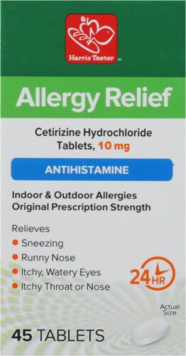 Harris Teeter™ Cetirizine Hydrochloride Tablets 10mg Perspective: left