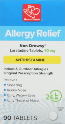 Harris Teeter™ Non Drowsy Allergy Relief Loratadine Tablets 10 mg Perspective: left