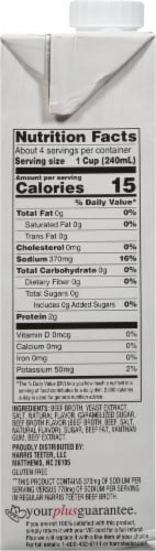 Harris Teeter™ 50% Less Sodium Beef Broth Perspective: left