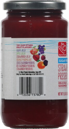 Harris Teeter Sugar Free Strawberry Preserves Perspective: left
