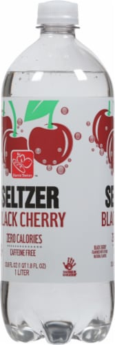 Harris Teeter™ Black Cherry Flavored Seltzer Bottled Water Perspective: left