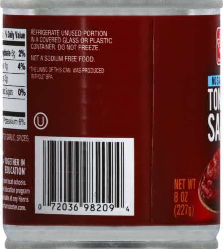 Harris Teeter™ No Salt Added Tomato Sauce Perspective: left