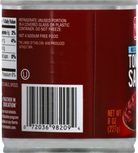 Harris Teeter™ No Salt Added Tomato Sauce Perspective: left