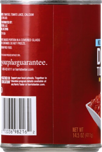 Harris Teeter™ No Salt Added Diced Tomatoes Perspective: left