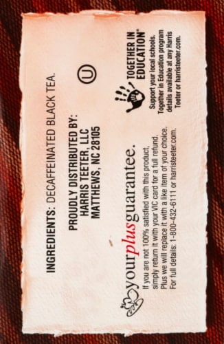 Harris Teeter™ Decaffeinated Black Tea Family Size Tea Bags Perspective: left