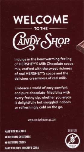 Candy Shop Cocoa Hershey's Milk Chocolate Naturally Flavored Cocoa Mix Perspective: left