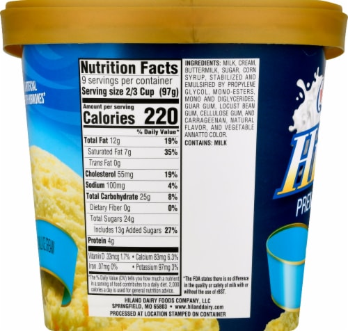 Hiland Premium Vanilla Ice Cream Tub Perspective: left