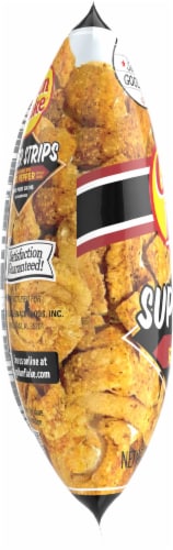 Golden Flake® Red Pepper Super Strips Fried Pork Skins Perspective: left