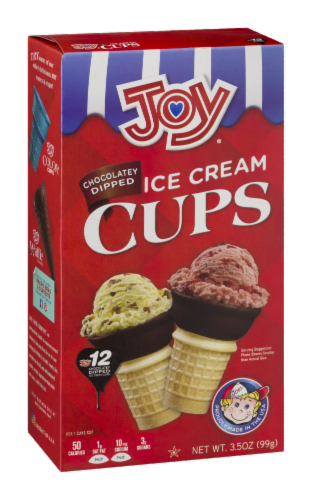 Joy Chocolatey Dipped Ice Cream Cups Perspective: left