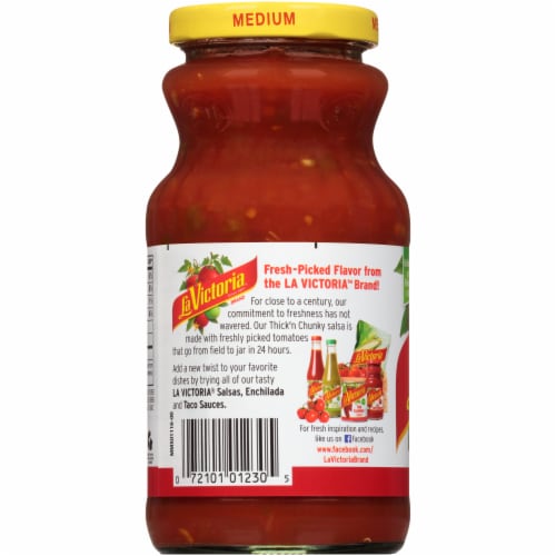 La Victoria® Medium Think n' Chunky Salsa Perspective: left