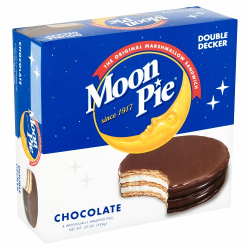 MoonPie® Marshmallow Sandwich Double Decker Snack - Chocolate Perspective: left