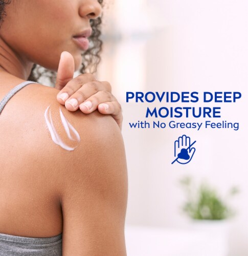 NIVEA Vanilla and Almond Oil Infused Body Lotion - Pump Bottle Perspective: left