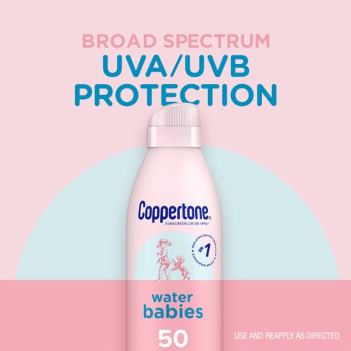 Coppertone Waterbabies Sunscreen Spray, Spf 50 Baby Sunscreen, Spray On Sunscreen Perspective: left