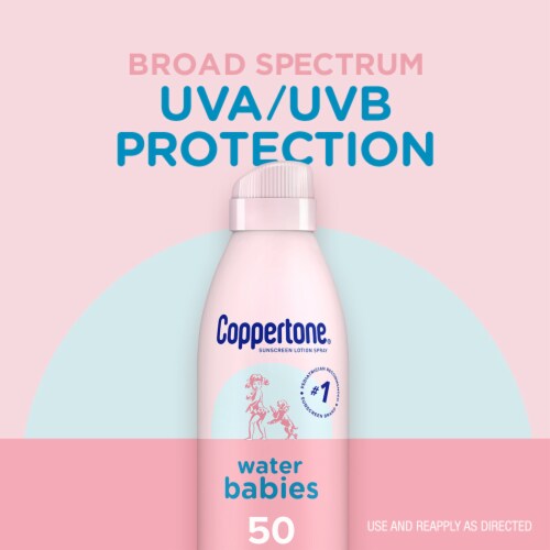 Coppertone Waterbabies Sunscreen Spray, Spf 50 Baby Sunscreen, Spray On Sunscreen Perspective: left