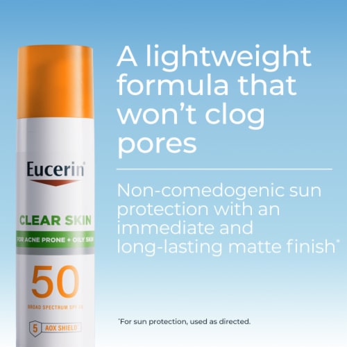 Eucerin® Oil Control SPF 50 Lightweight Sunscreen Lotion Perspective: left