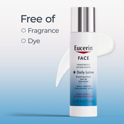 Eucerin Face Immersive Hydration Daily Face Lotion Broad Spectrum SPF 30 Sunscreen Perspective: left