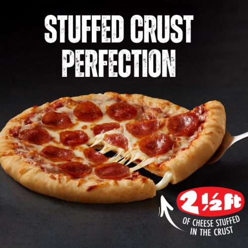 Red Baron Pepperoni Stuffed Crust Frozen Pizza Perspective: left