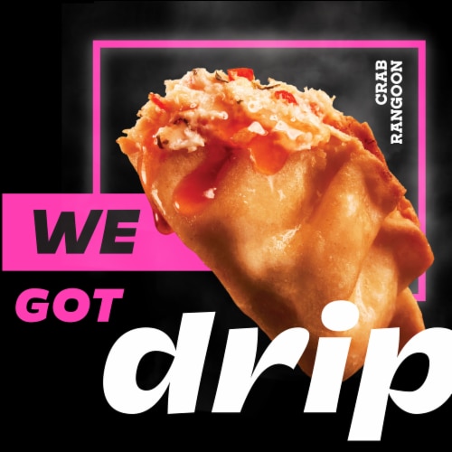 Pagoda Frozen Crab Rangoons with Sweet Chili Dipping Sauce Perspective: left