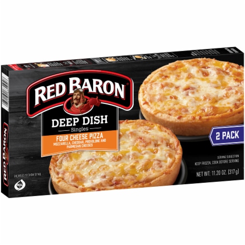 Red Baron Deep Dish Singles Four Cheese Pizza - 2 Count Perspective: left
