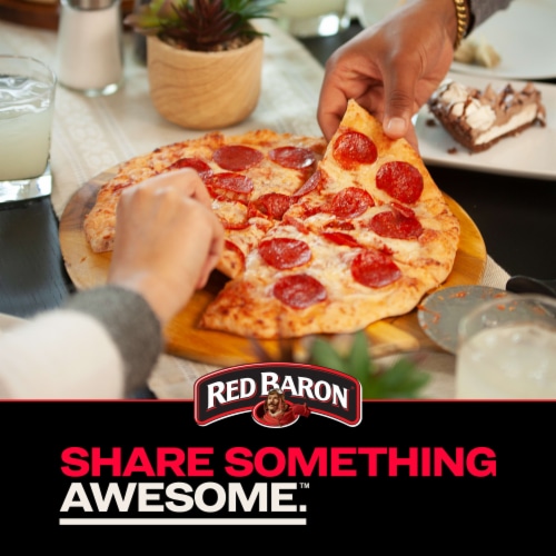 Red Baron Supreme Classic Crust Frozen Pizza Perspective: left