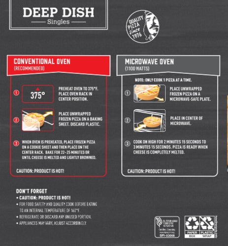 Red Baron® Frozen Four Cheese Pizza Deep Dish Singles Perspective: left