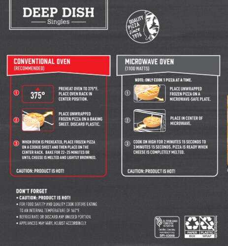 Red Baron® Frozen Four Cheese Pizza Deep Dish Singles Perspective: left