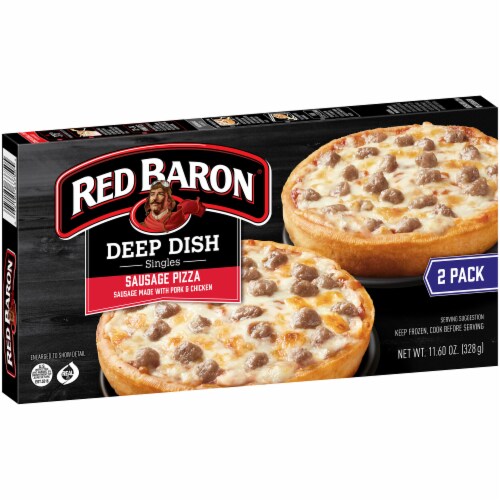 Red Baron® Deep Dish Singles Sausage Pizza Perspective: left