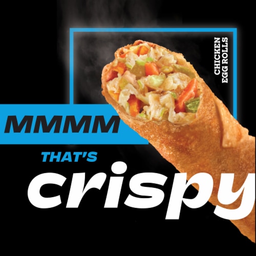 Pagoda Frozen Crunchy Crispy Chicken Egg Rolls Perspective: left