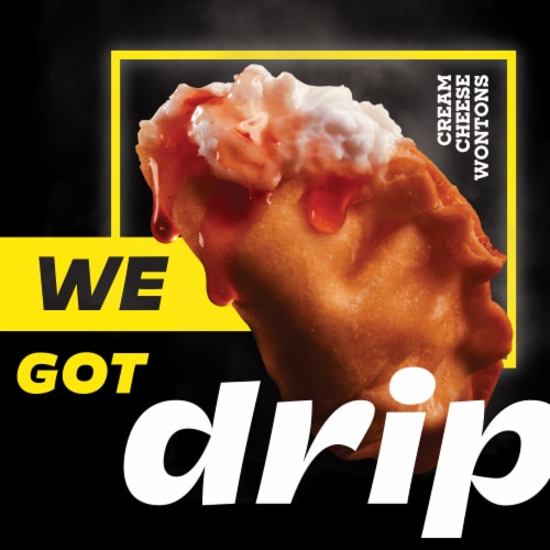Pagoda Frozen Cream Cheese Wontons with Sweet Chili Sauce Perspective: left