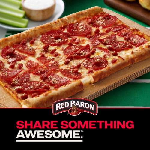 Red Baron Pepperoni Stuffed Crust Frozen Pizza Perspective: left