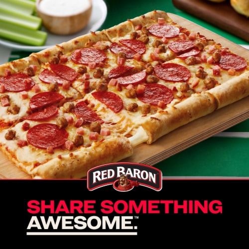 Red Baron Meat Trio Stuffed Crust Frozen Pizza Perspective: left