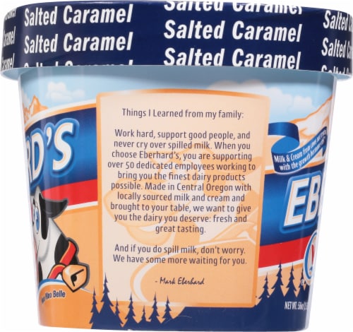Eberhard's Salted Caramel Ice Cream Ice Cream Tub Perspective: left