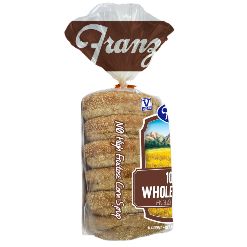 Franz® 100% Whole Wheat English Muffins Perspective: left
