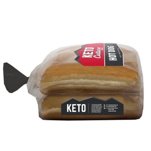 Keto Culture Hot Dog Buns Perspective: left