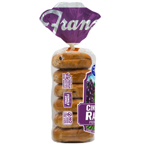 Franz® Cinnamon Raisin Premium Bagels Perspective: left